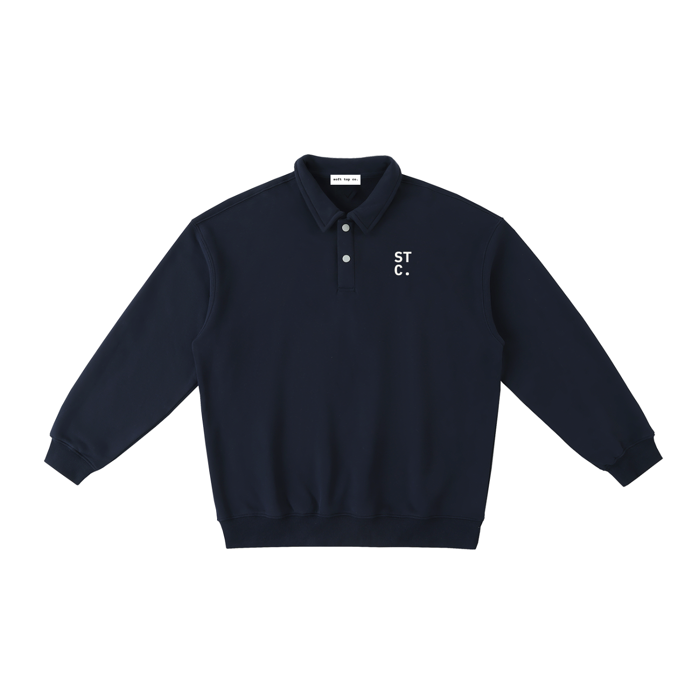 STC. Polo Sweatshirt – Heavyweight Polo-Collar Sweatshirt