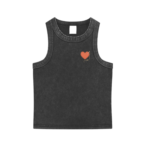 Healing Heart Crop Tank – Vintage Wash