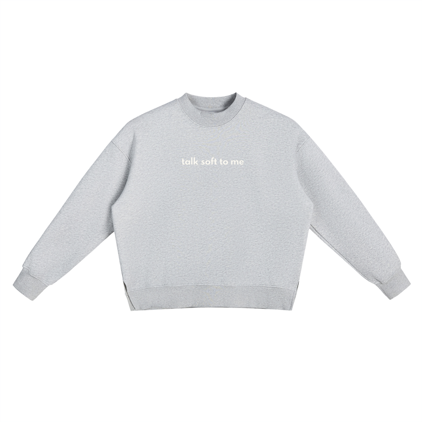 talk soft to me — Side-Slit Fleece Crewneck