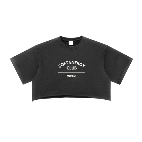 Soft Energy Club — Snow Washed Crop Top