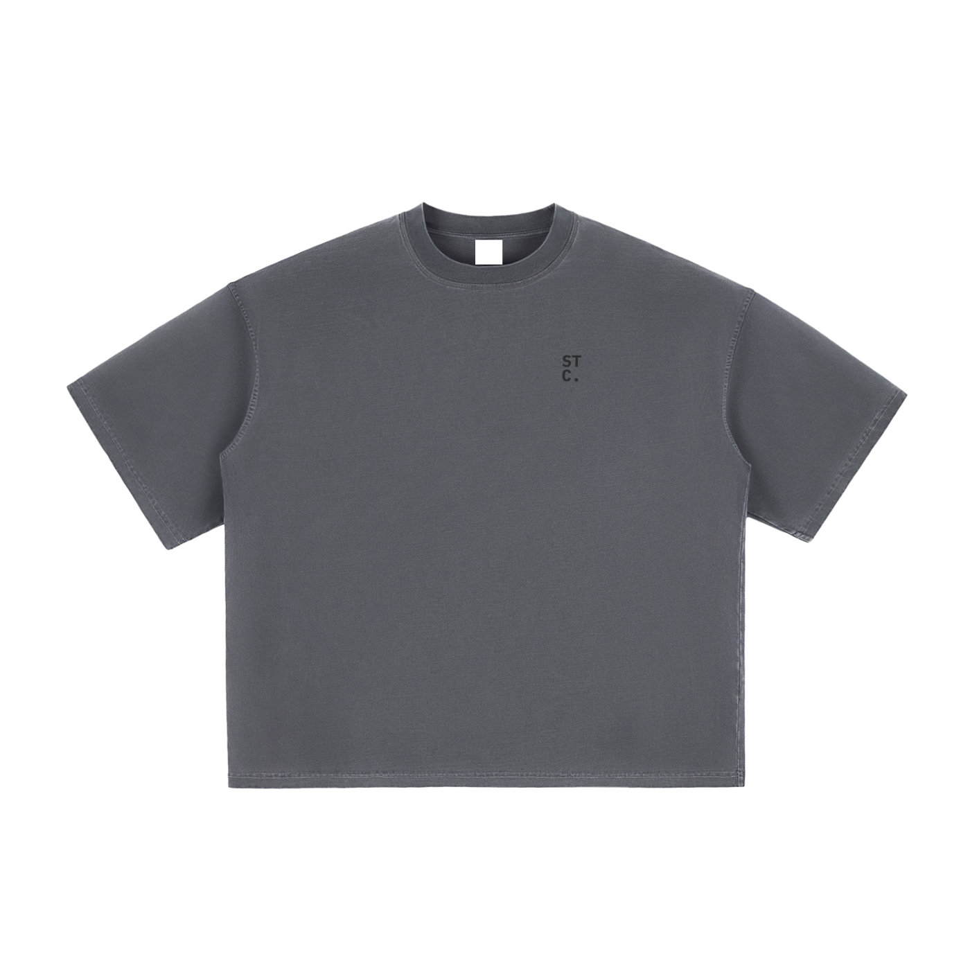 STC. Chest Logo — Vintage Washed Boxy Tee Unisex Fit