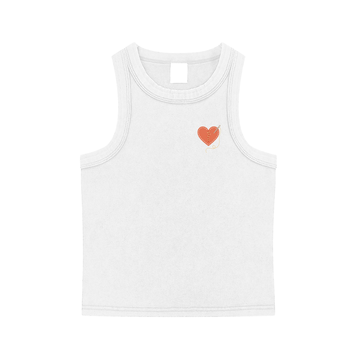 Healing Heart Crop Tank – Vintage Wash