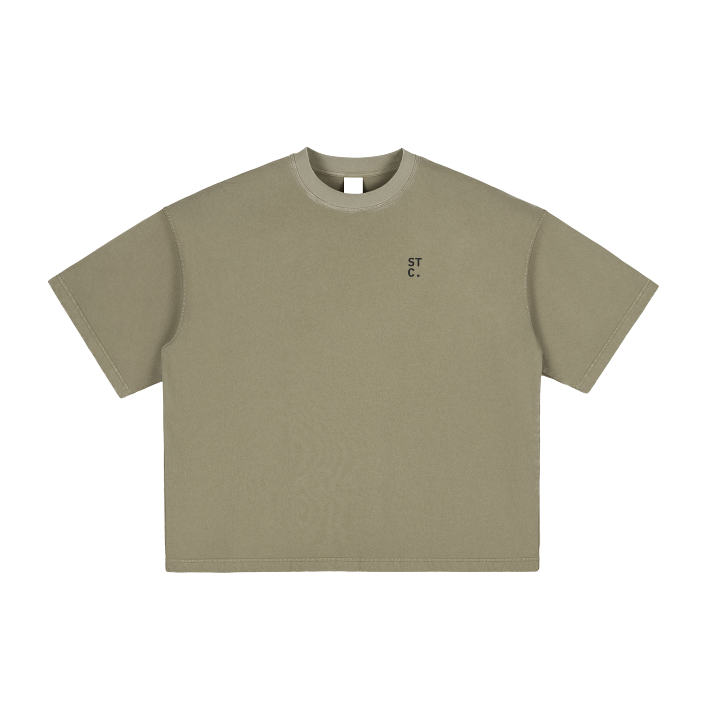 STC. Chest Logo — Vintage Washed Boxy Tee Unisex Fit