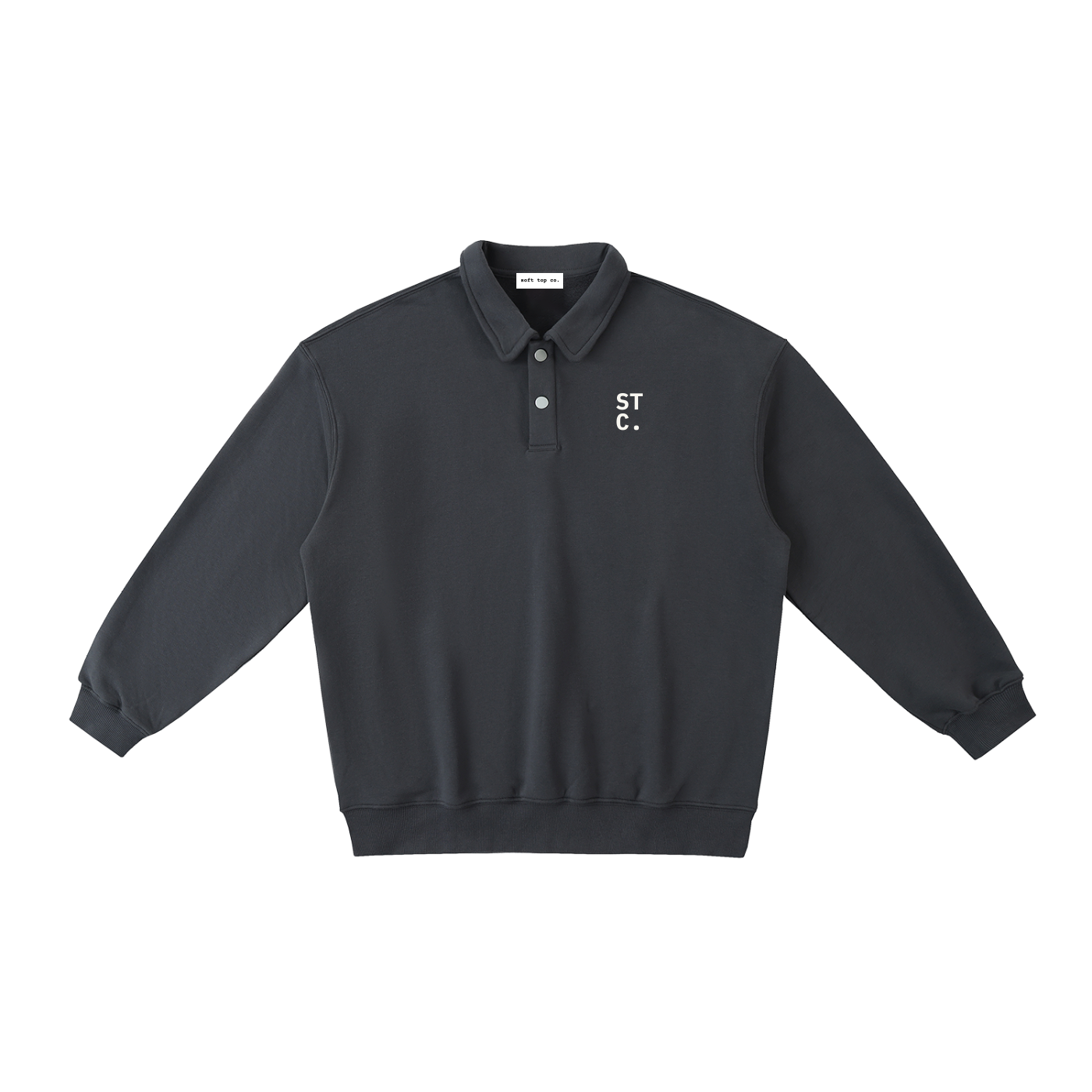 STC. Polo Sweatshirt – Heavyweight Polo-Collar Sweatshirt