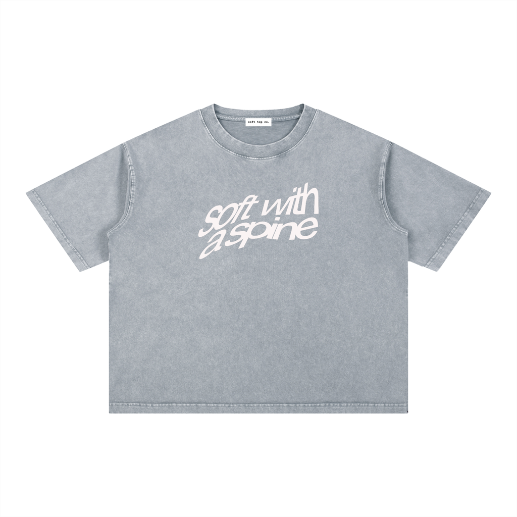 Snow-Washed Boxy Graphic Tee