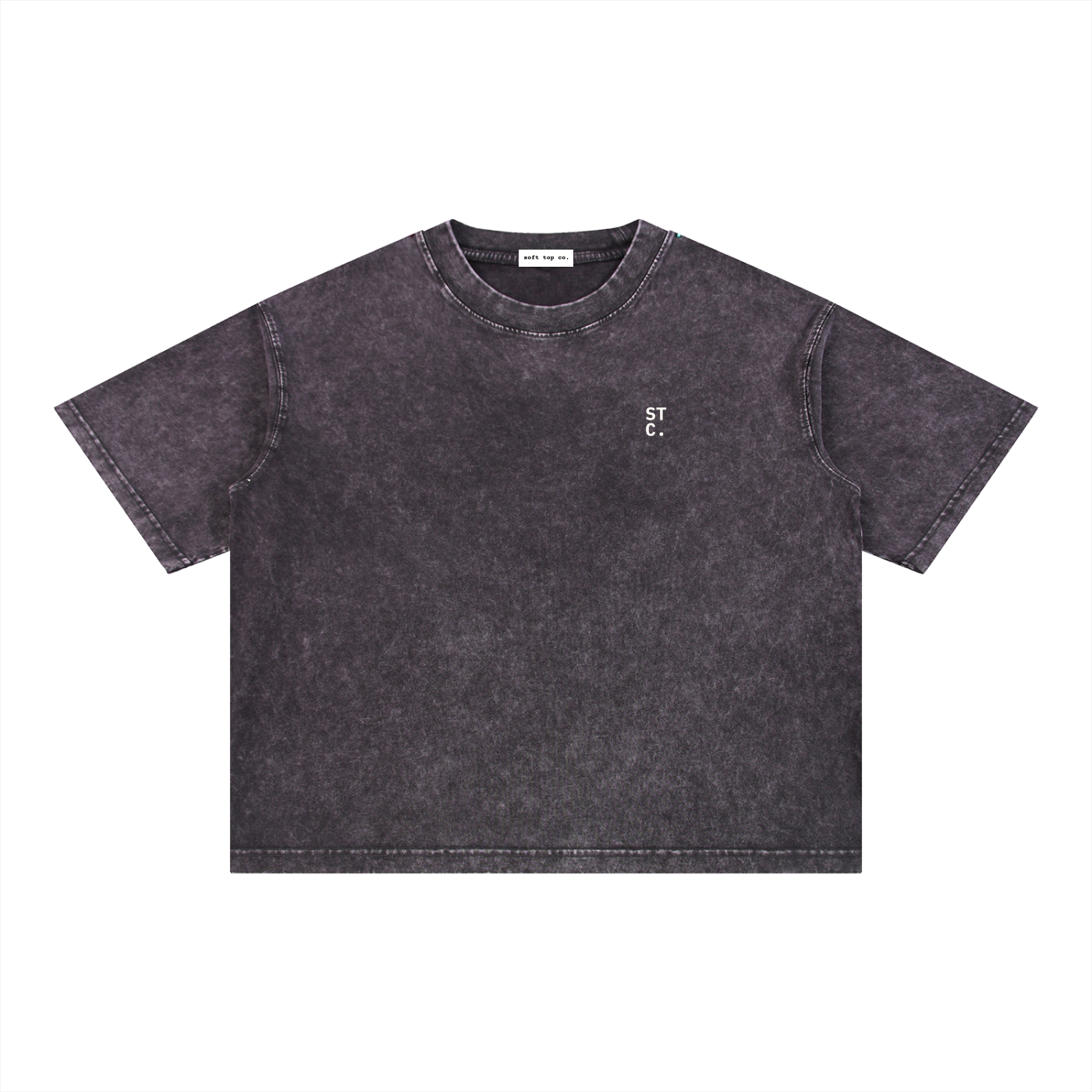 Snow-Washed Boxy Cotton Tee
