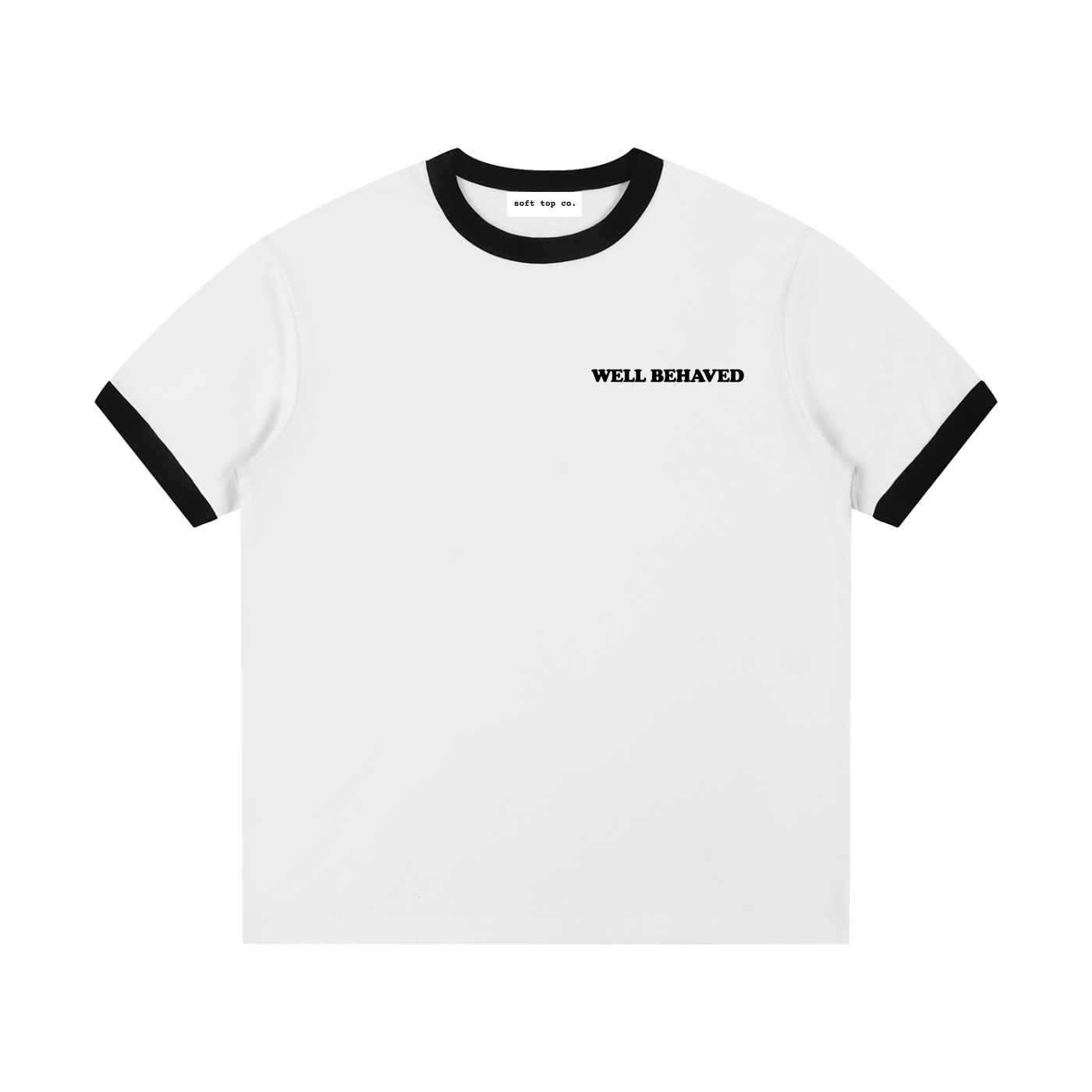 Well Behaved Ringer Tee — White