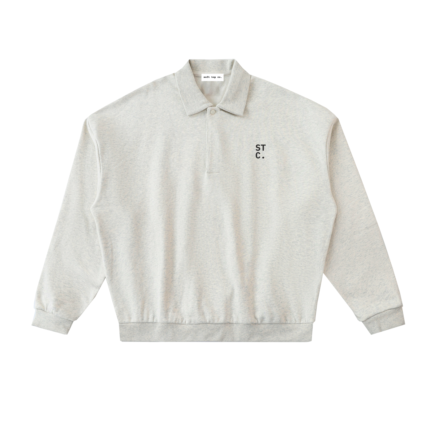 The STC. Polo Fleece Sweatshirt — Light Heather