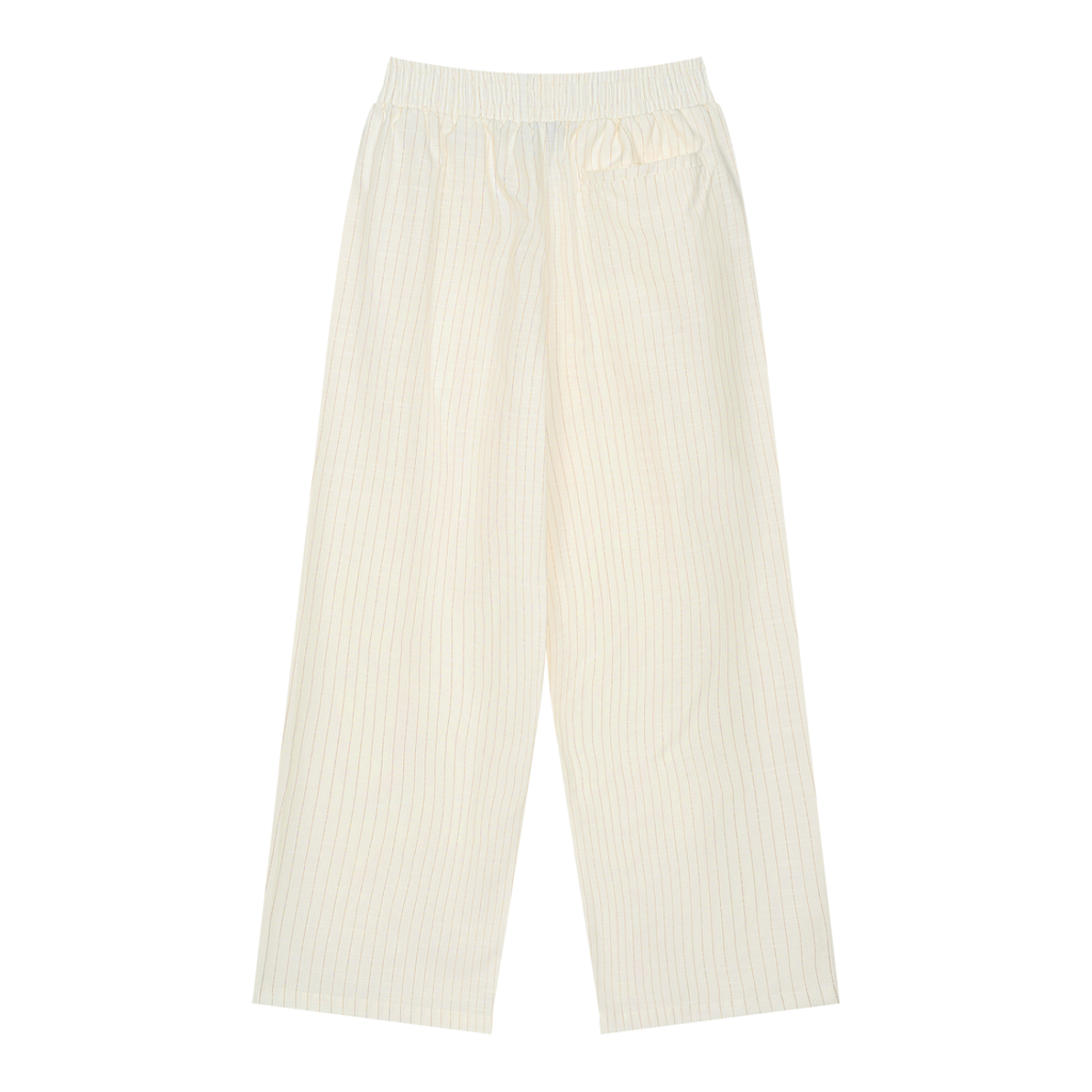 Pinstripe Wide-Leg Pants