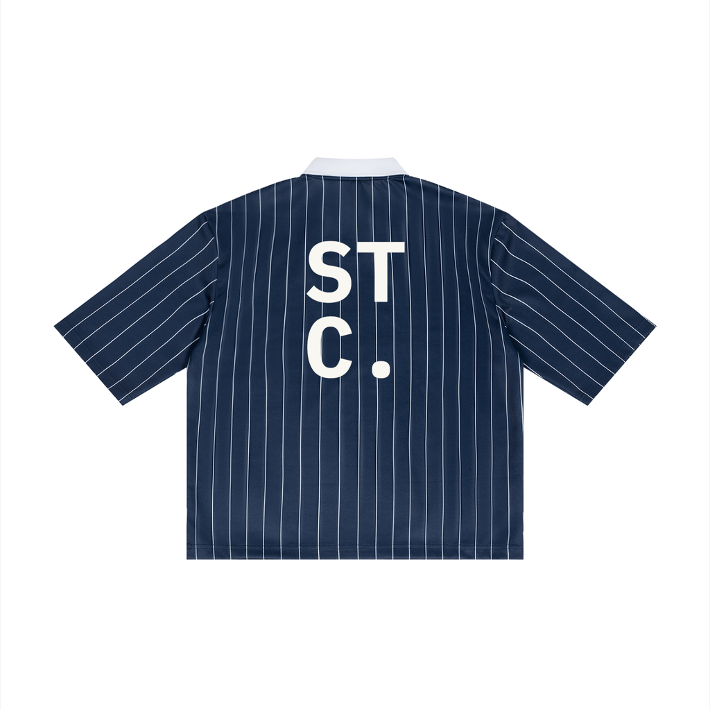 STC. Pinstripe Collared Jersey