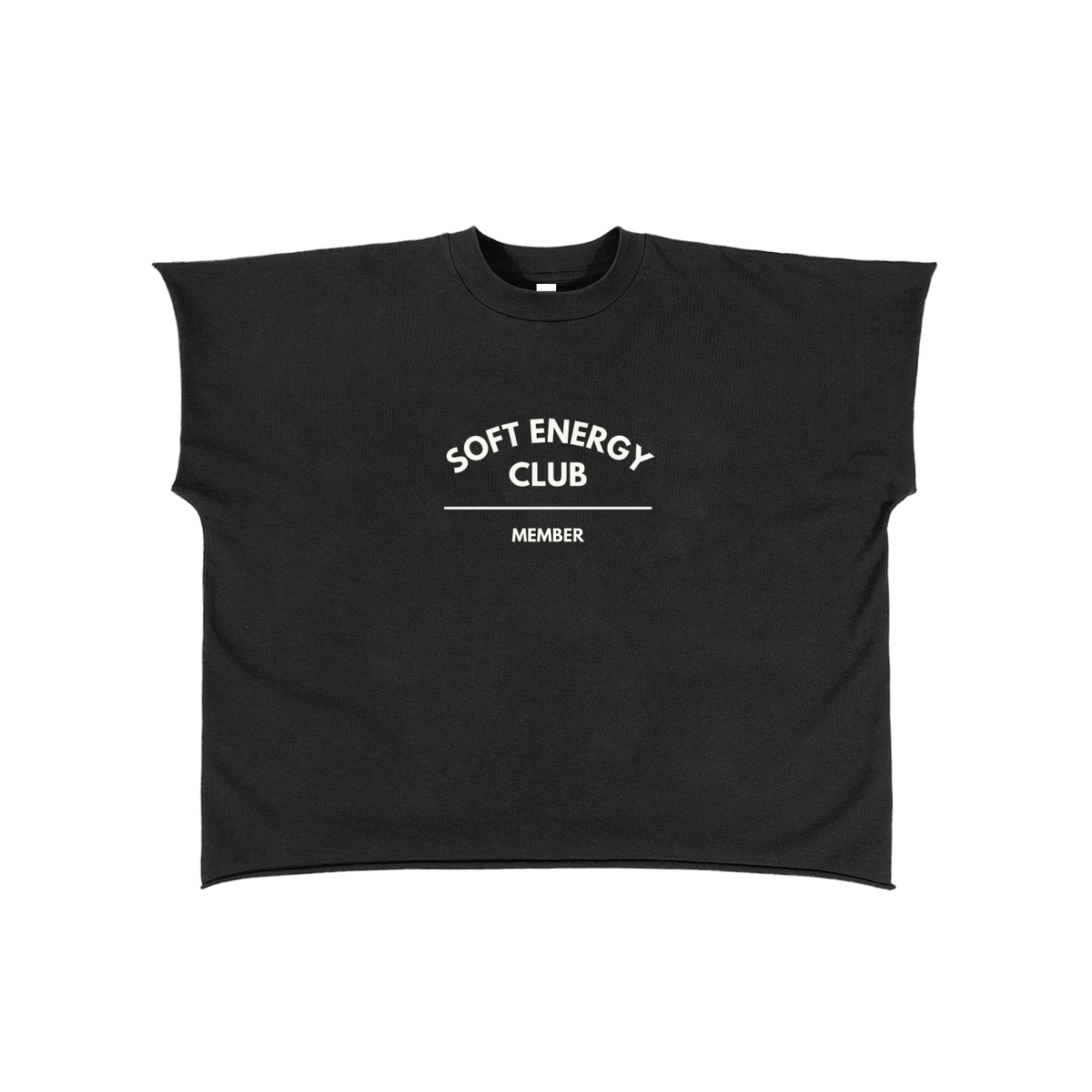 Soft Energy Club  — Raw Edge Boxy Tee Unisex Fit