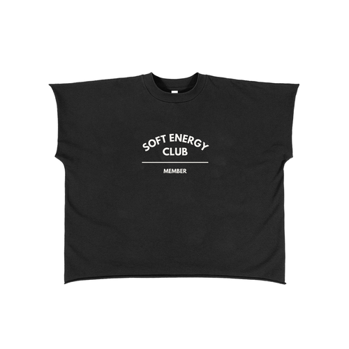Soft Energy Club  — Raw Edge Boxy Tee Unisex Fit