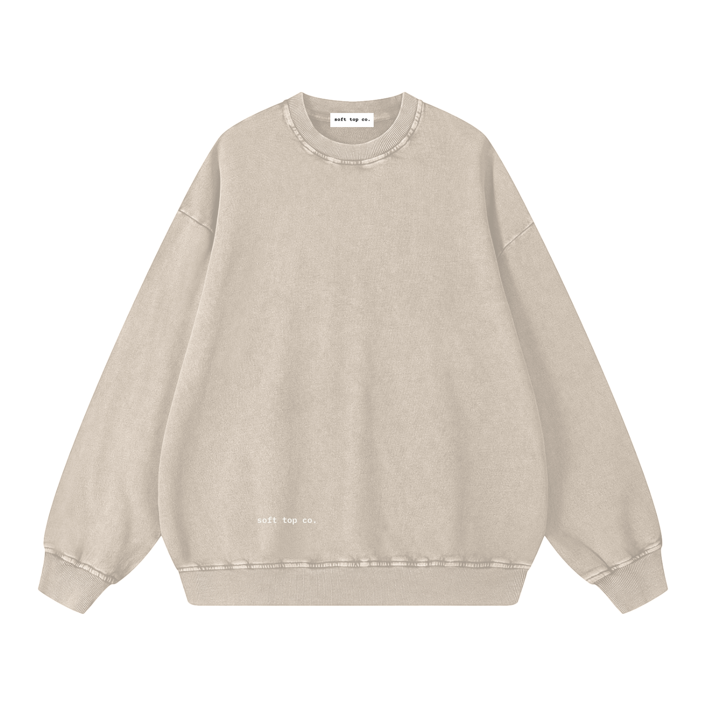 Soft Top Co. Snow Wash Oversized Crew