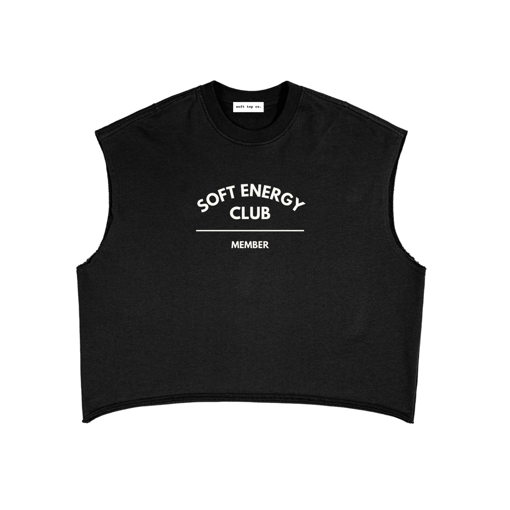 Soft Energy Club – French Terry Boxy Tank Top