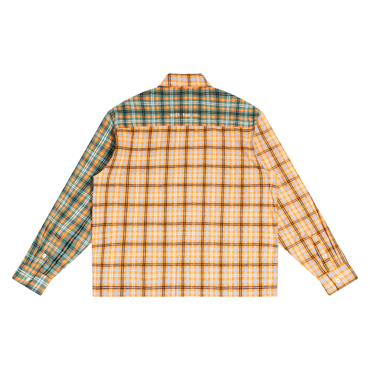 Split Plaid Overshirt