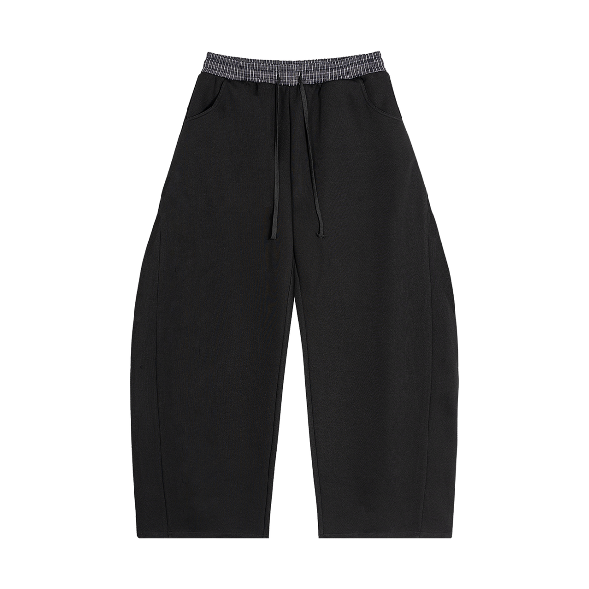 Soft Top Co. Plaid Accent Barrel Sweatpants