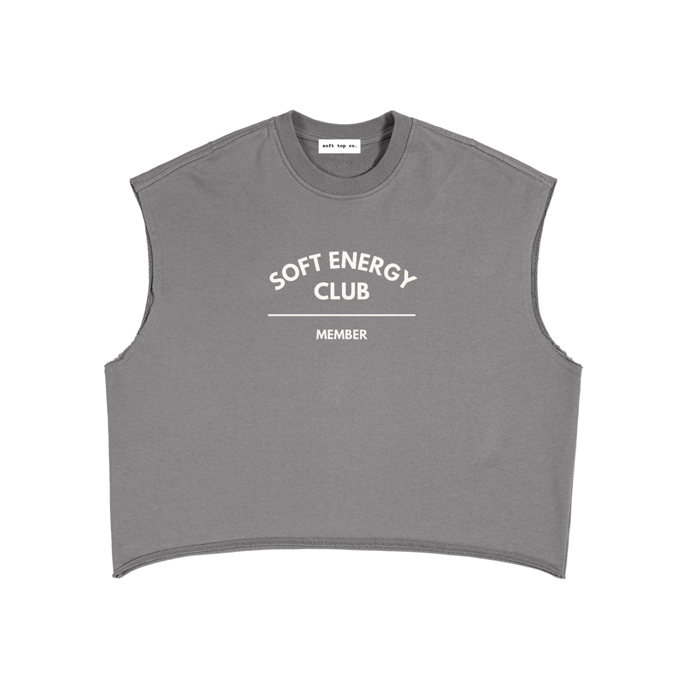 Soft Energy Club – French Terry Boxy Tank Top