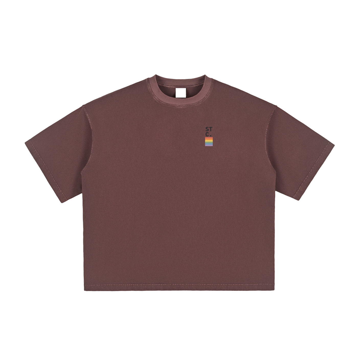 STC. Pride Chest Tee — Vintage Washed Boxy T-Shirt