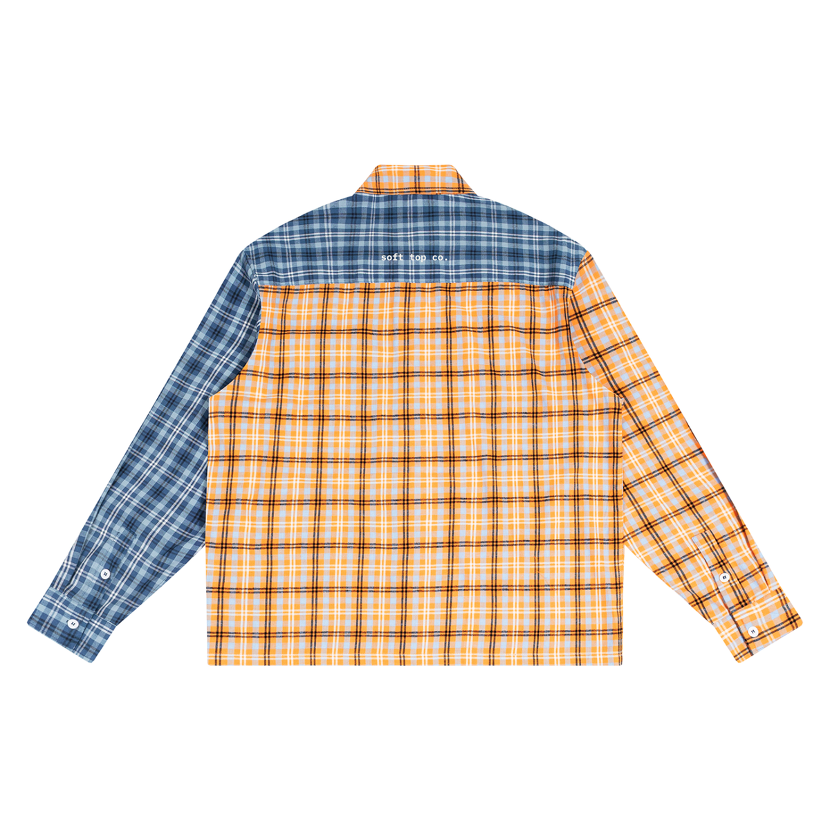 Split Plaid Overshirt