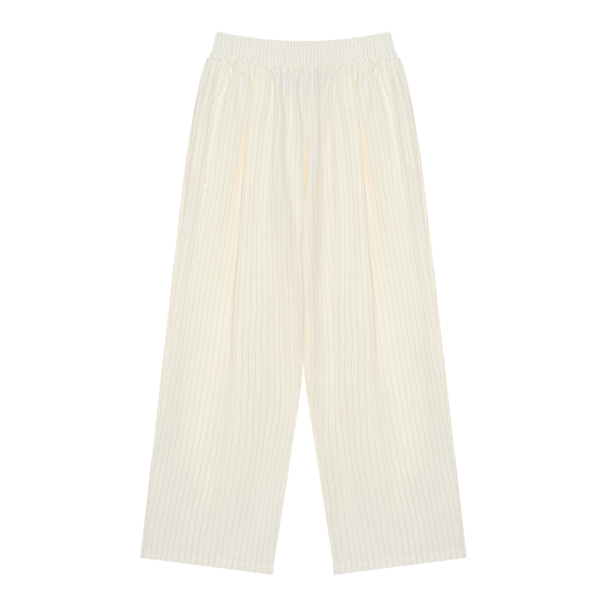 Pinstripe Wide-Leg Pants