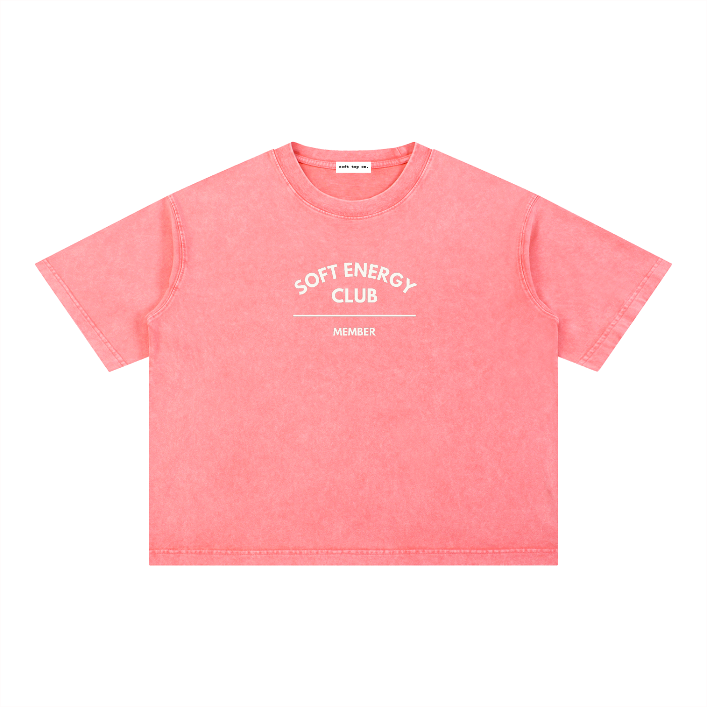 Soft Energy Club — Snow-Washed Boxy Graphic Tee