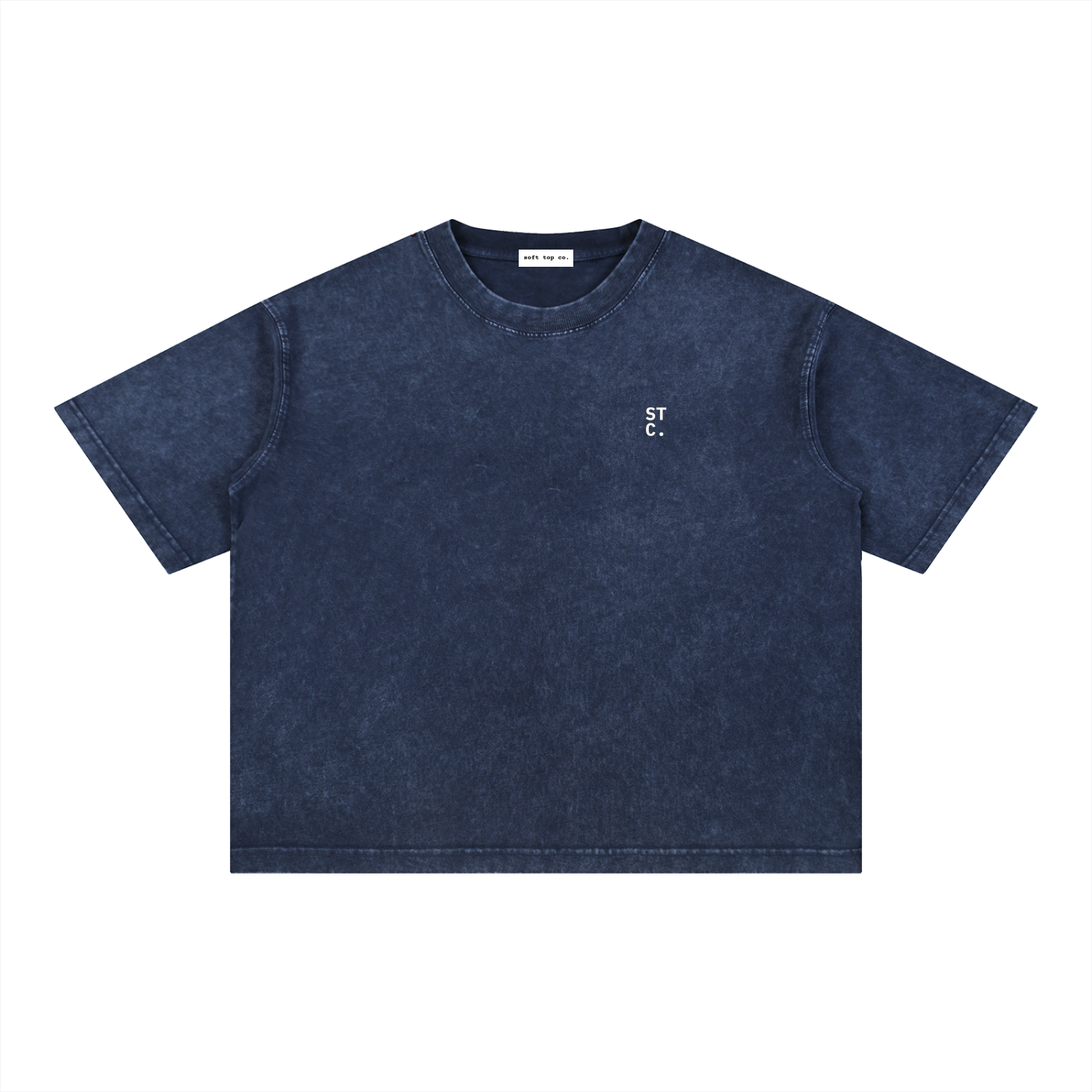 Snow-Washed Boxy Cotton Tee