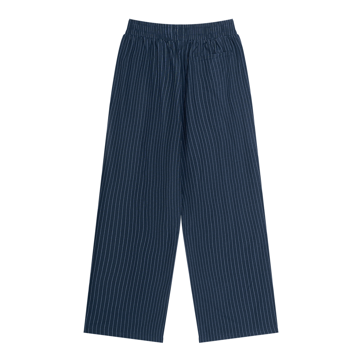 Pinstripe Wide-Leg Pants