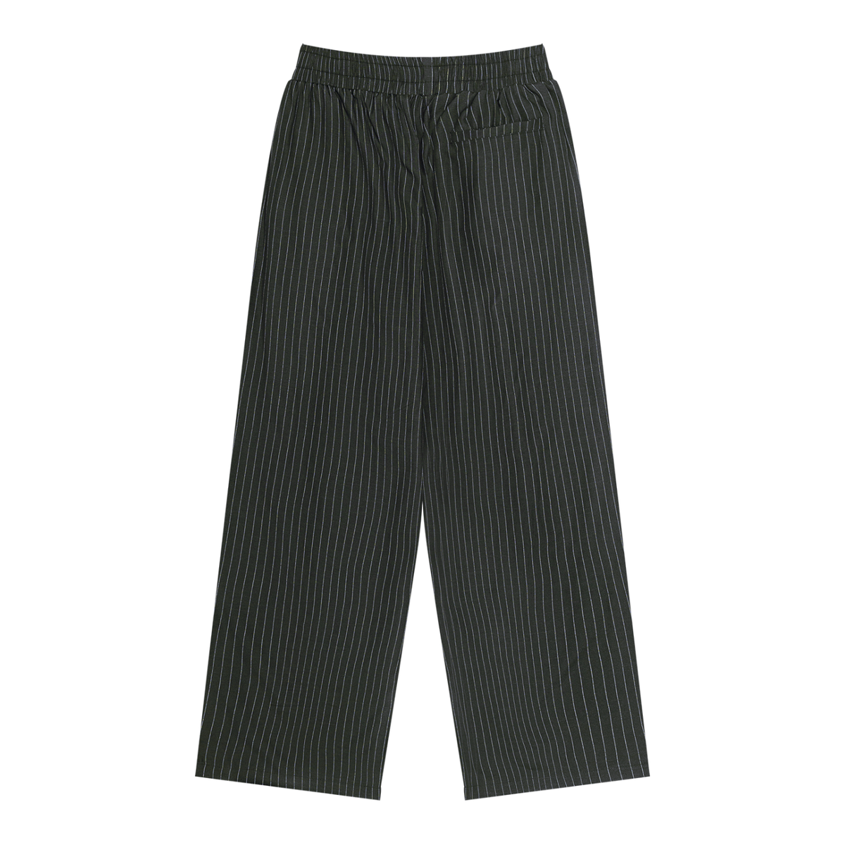 Pinstripe Wide-Leg Pants