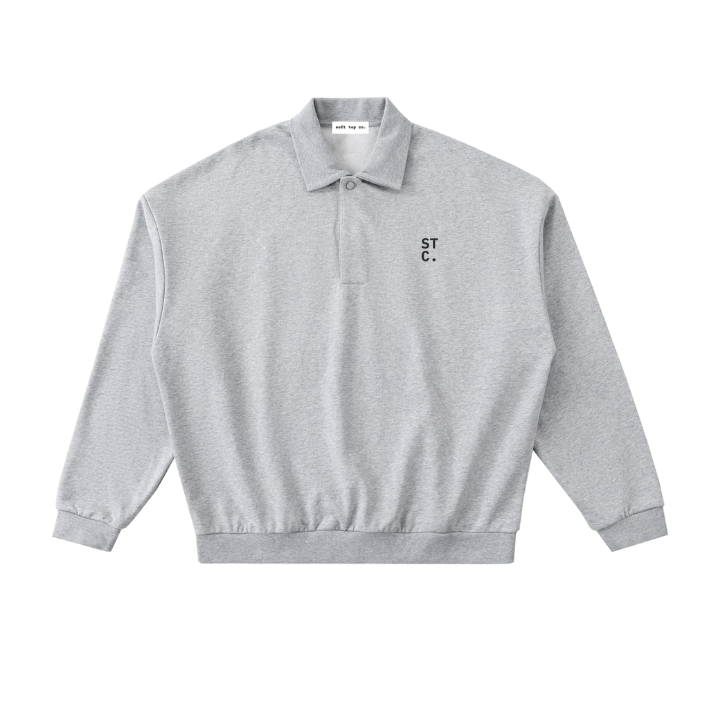The STC. Polo Fleece Sweatshirt — Heather Grey