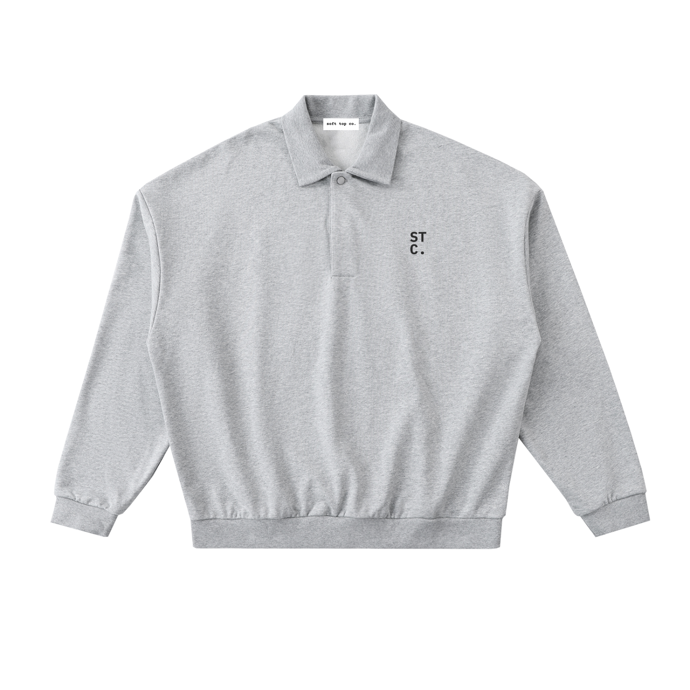 The STC. Polo Fleece Sweatshirt — Heather Grey
