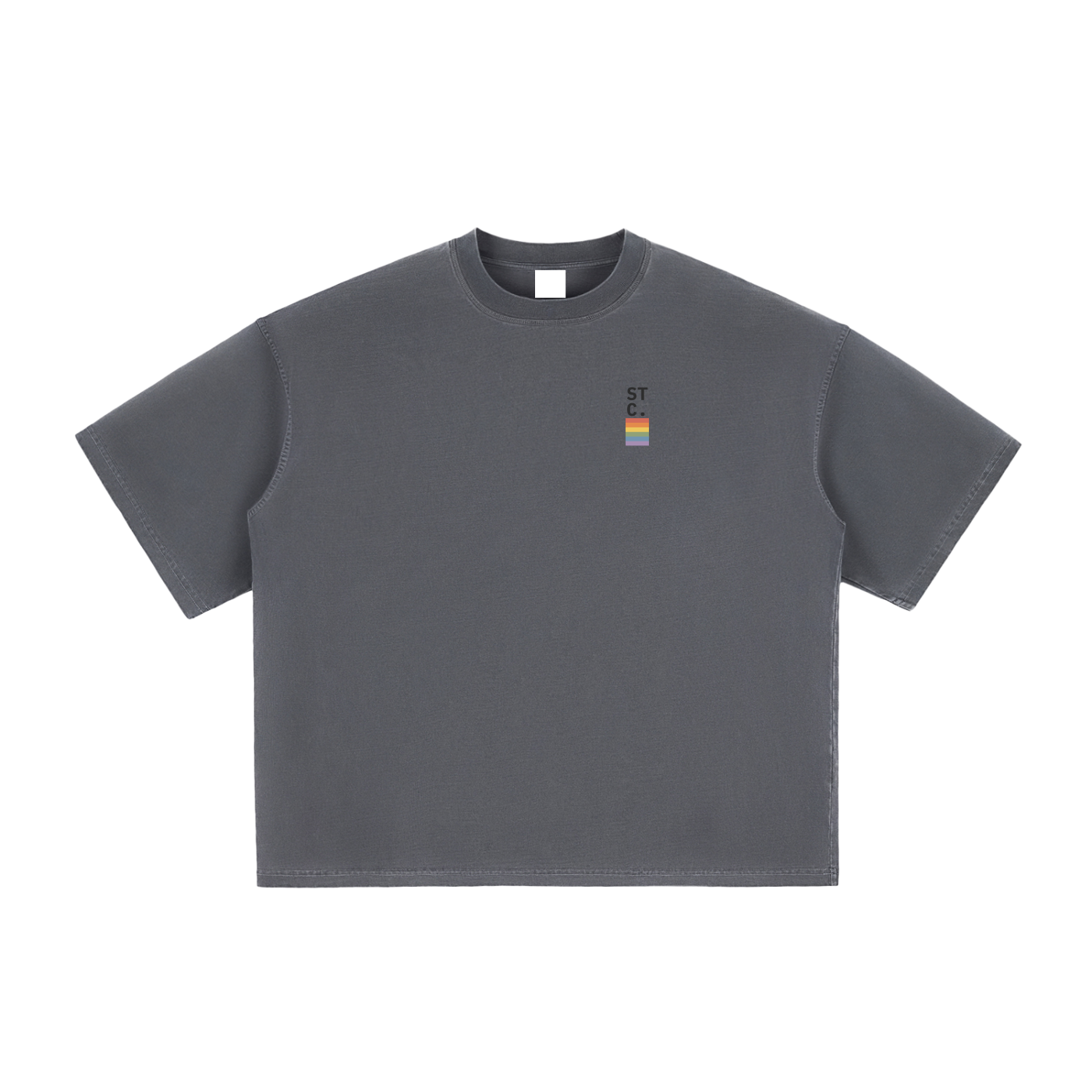 STC. Pride Chest Tee — Vintage Washed Boxy T-Shirt