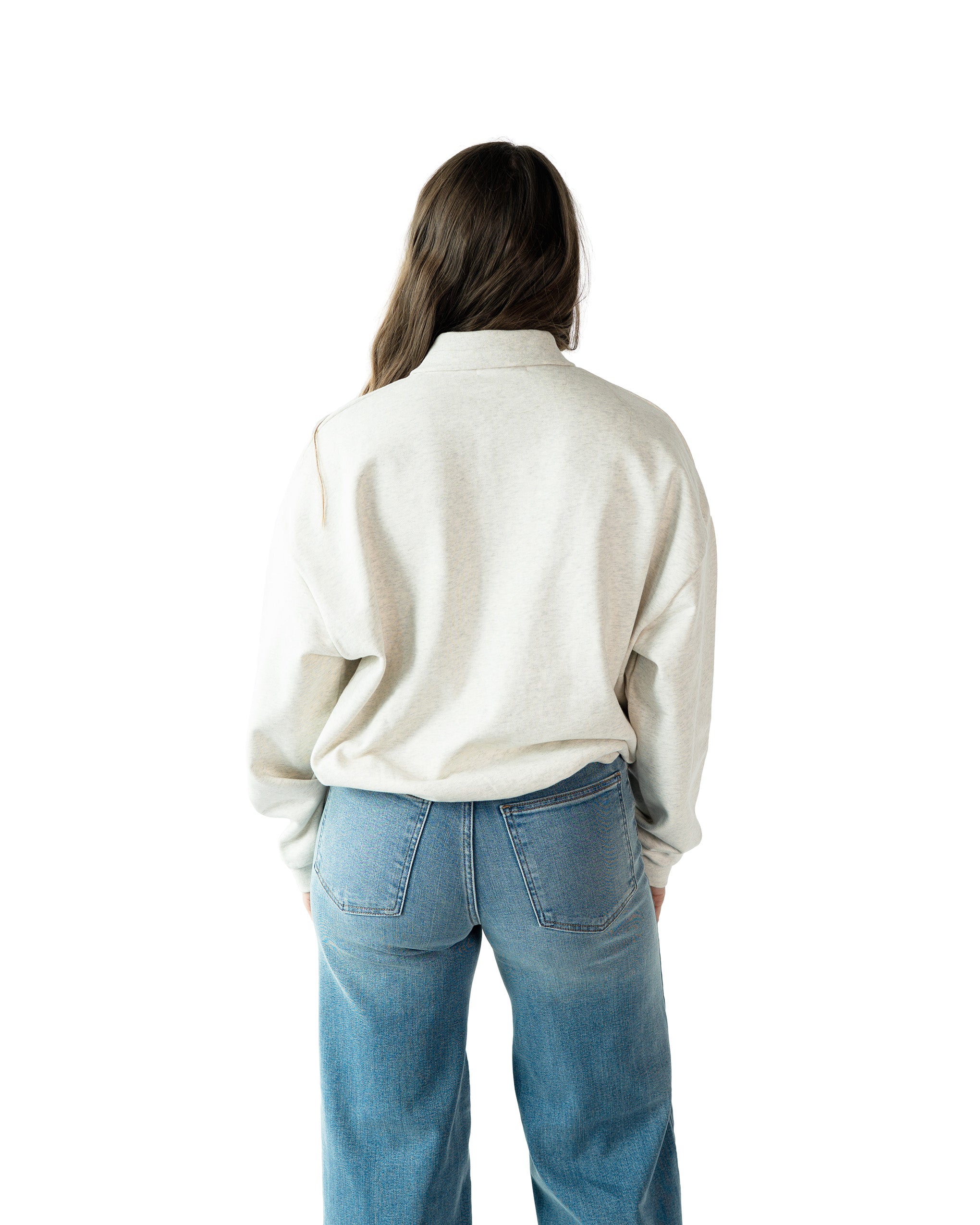 The STC. Polo Fleece Sweatshirt — Heather Grey