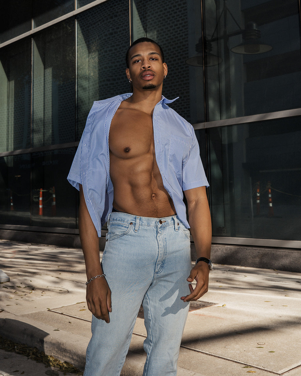 Soft Top Co. Boxy Pinstripe Shirt