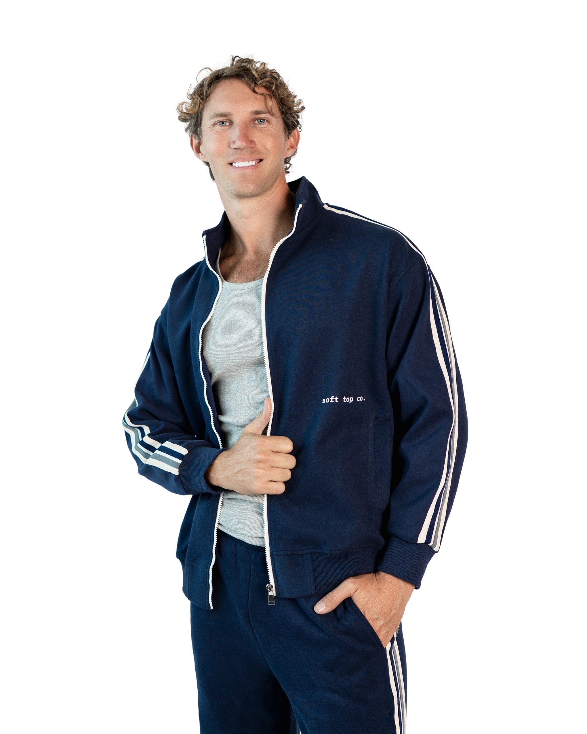 Soft Top Co. Contrast Track Zip Jacket