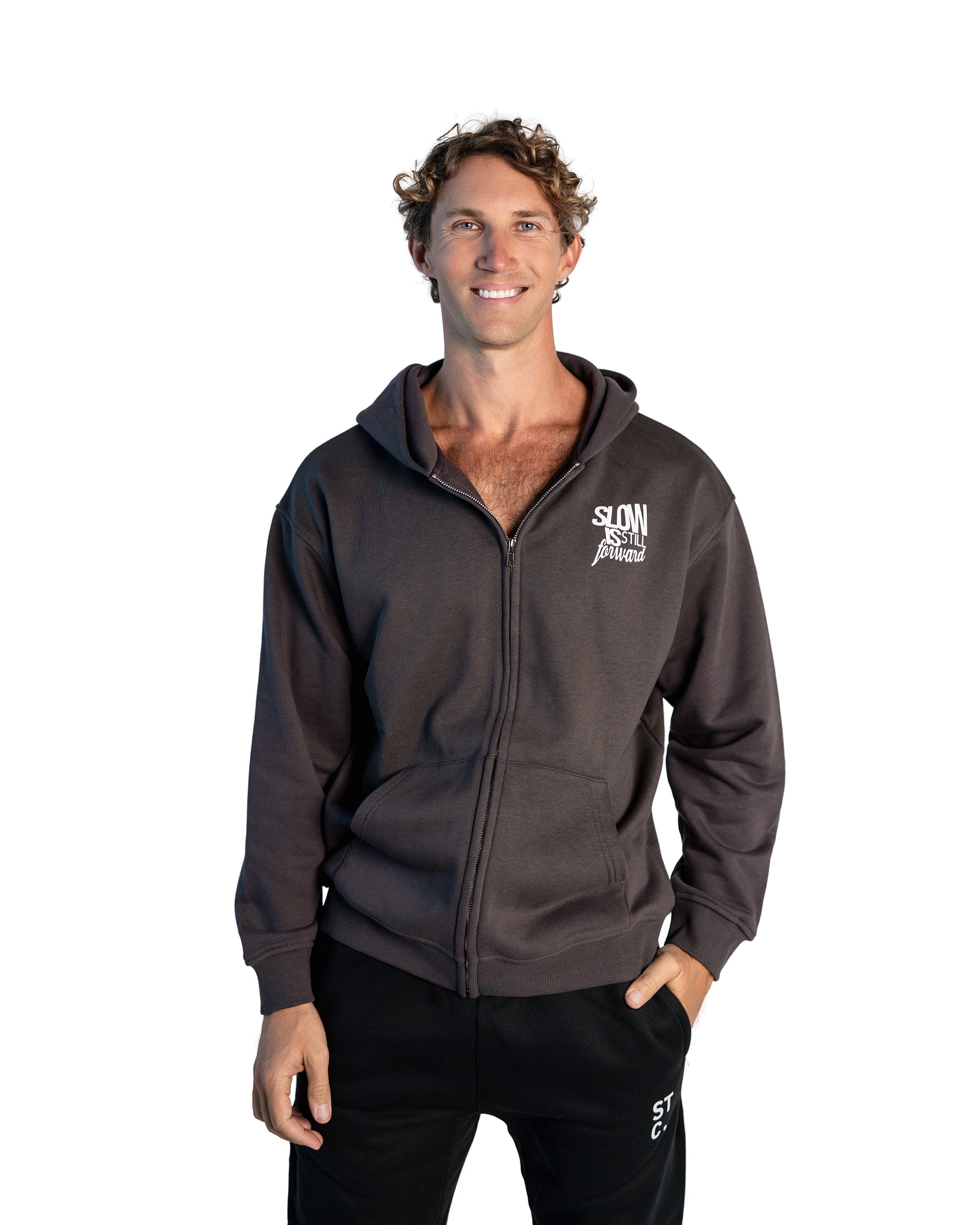 The STC. Essential Zip Hoodie — Slow Is Still Forward
