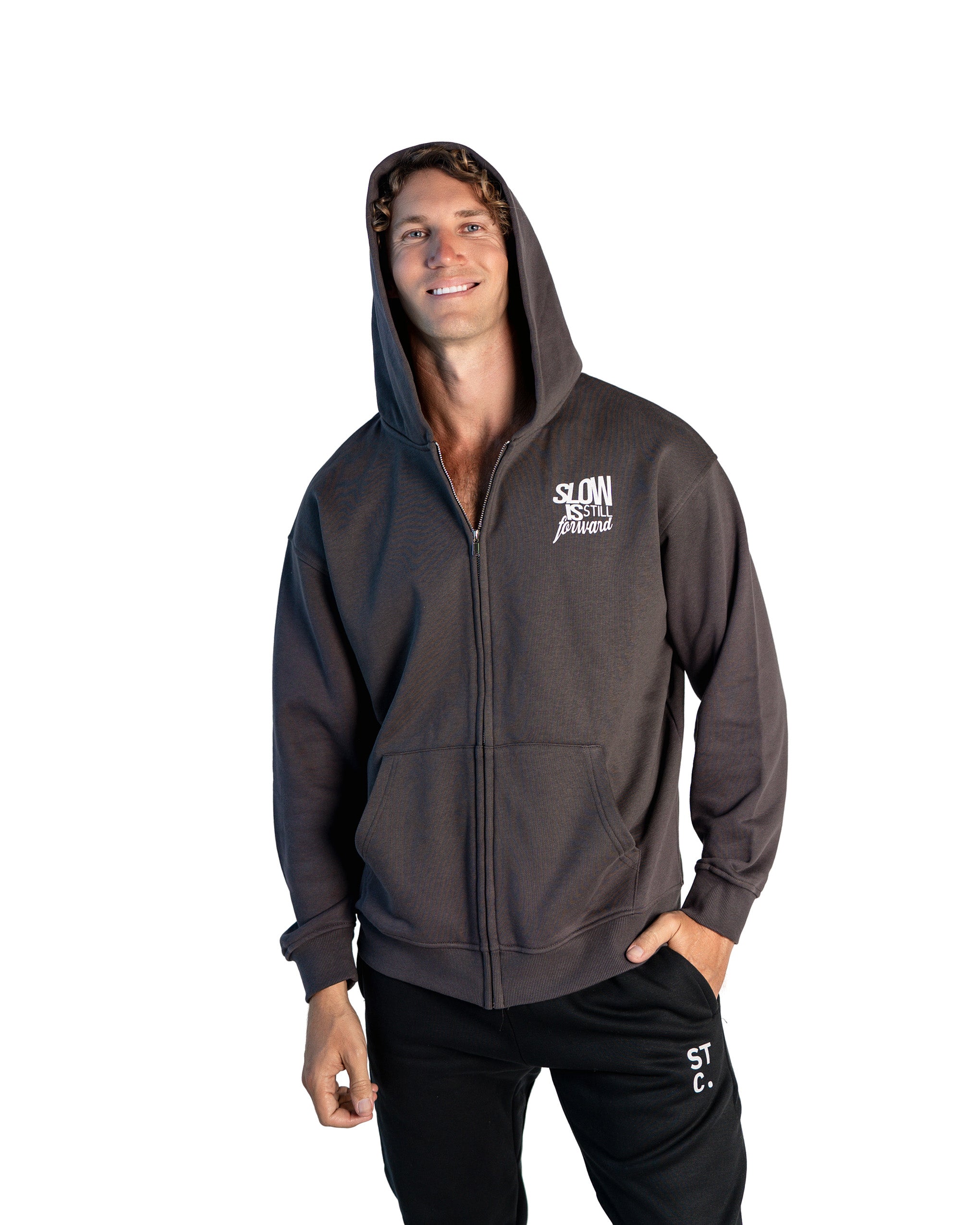 The STC. Essential Zip Hoodie — Slow Is Still Forward