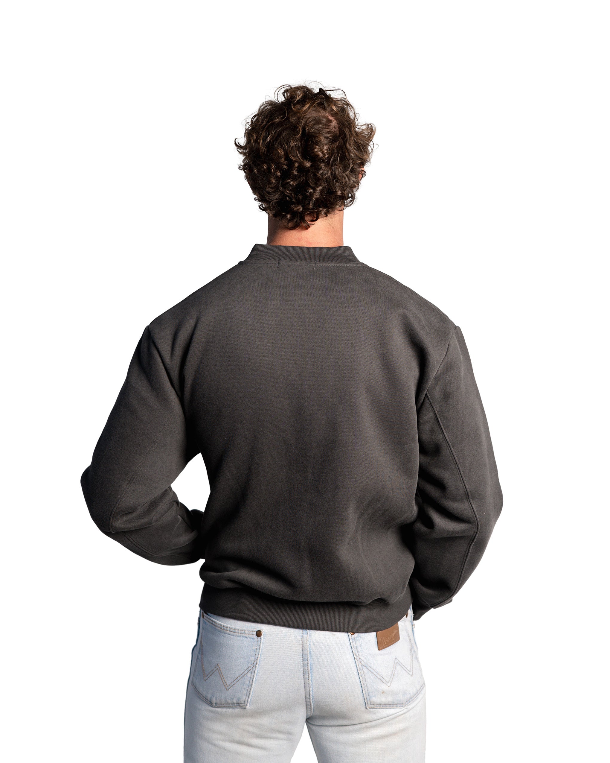 The STC. Structure Varsity Zip Jacket — Heather Grey