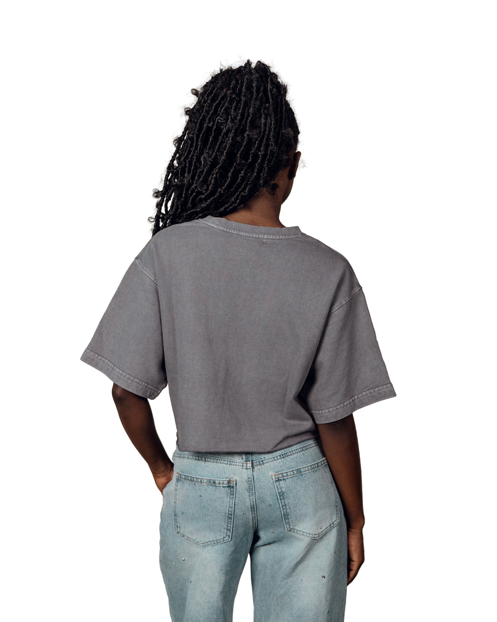 Soft Energy Club — Snow Washed Crop Top