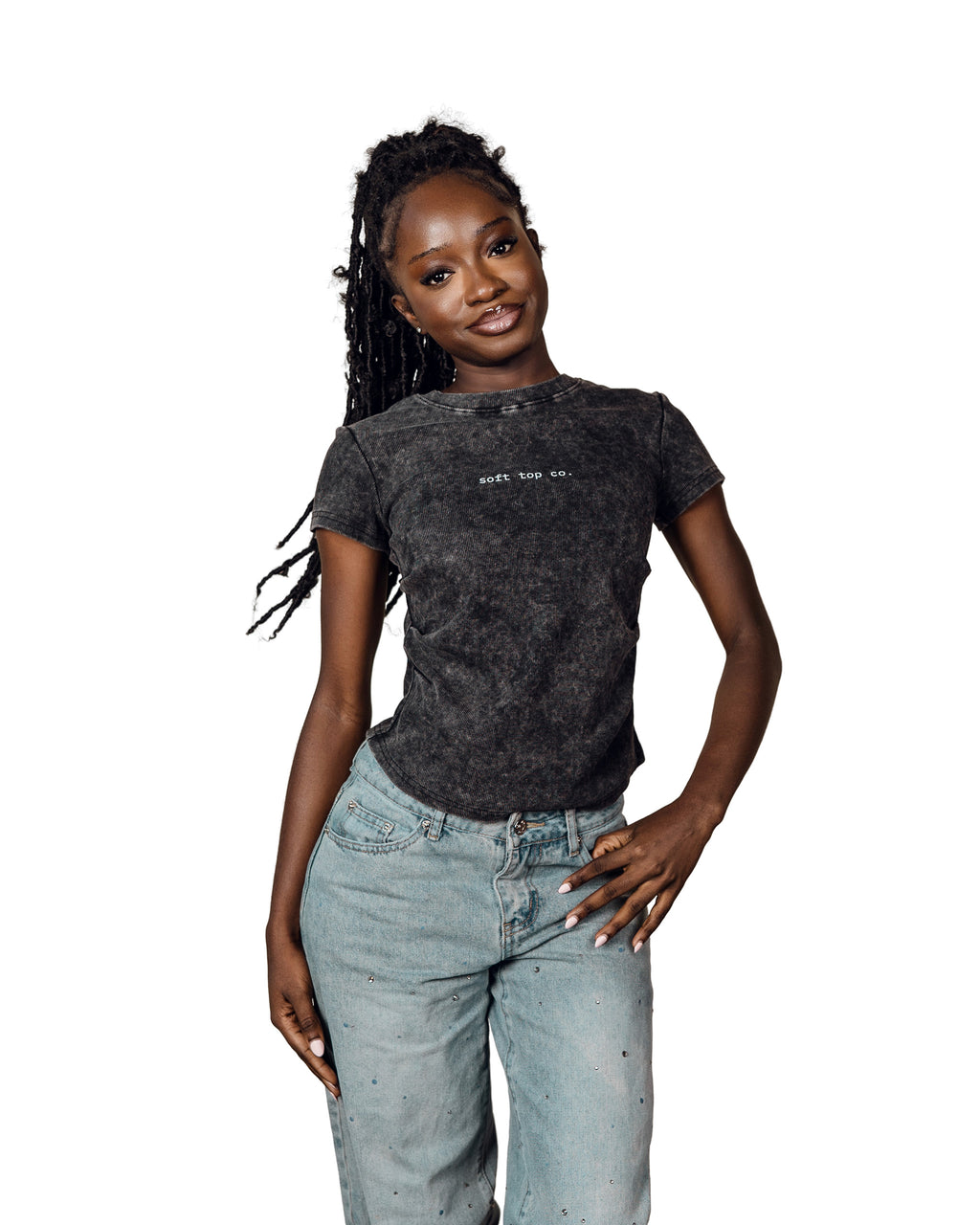 Soft Top Co. Curve Tee – Sculpted Fit Washed T-Shirt