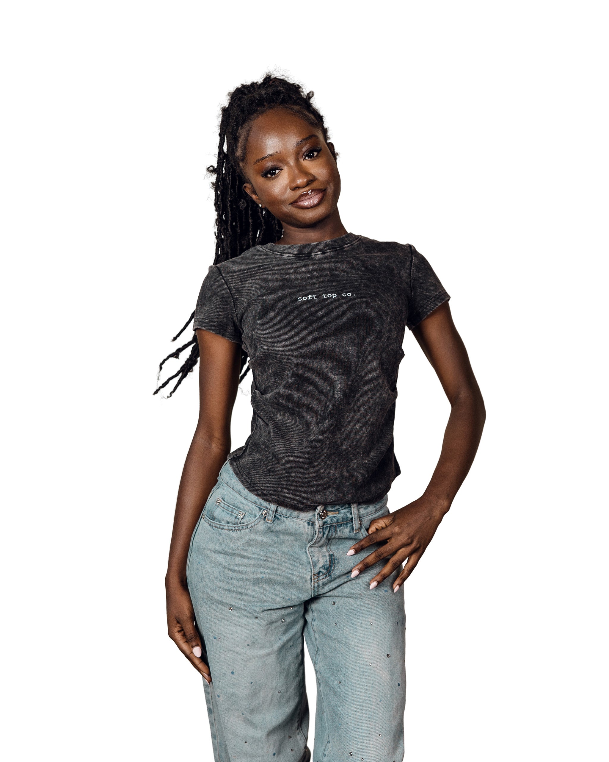 Soft Top Co. Curve Tee – Sculpted Fit Washed T-Shirt