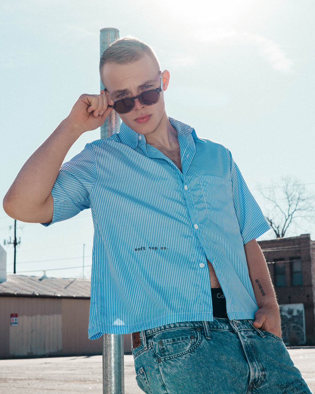 Soft Top Co. Boxy Pinstripe Shirt