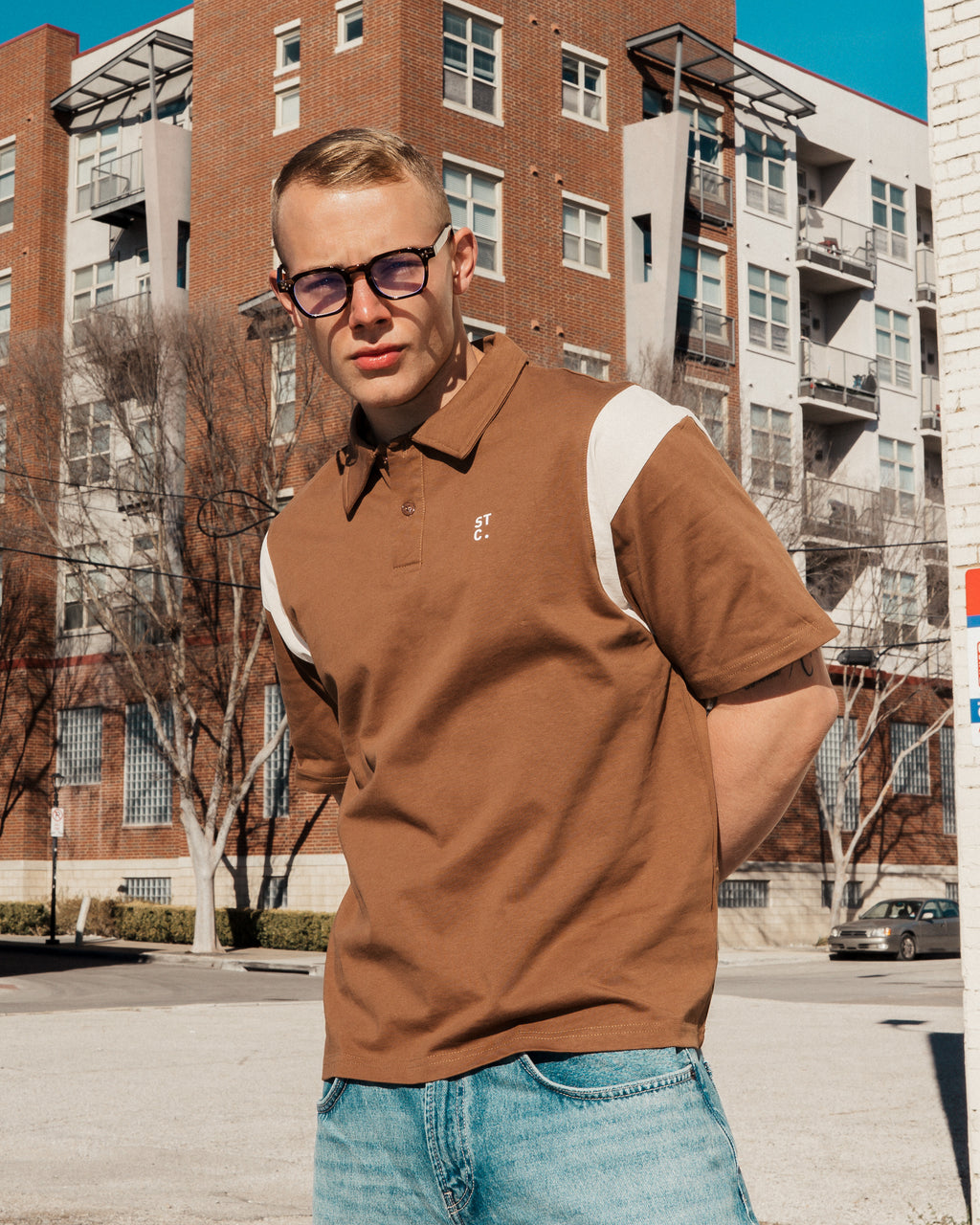 STC. Contrast Panel Polo