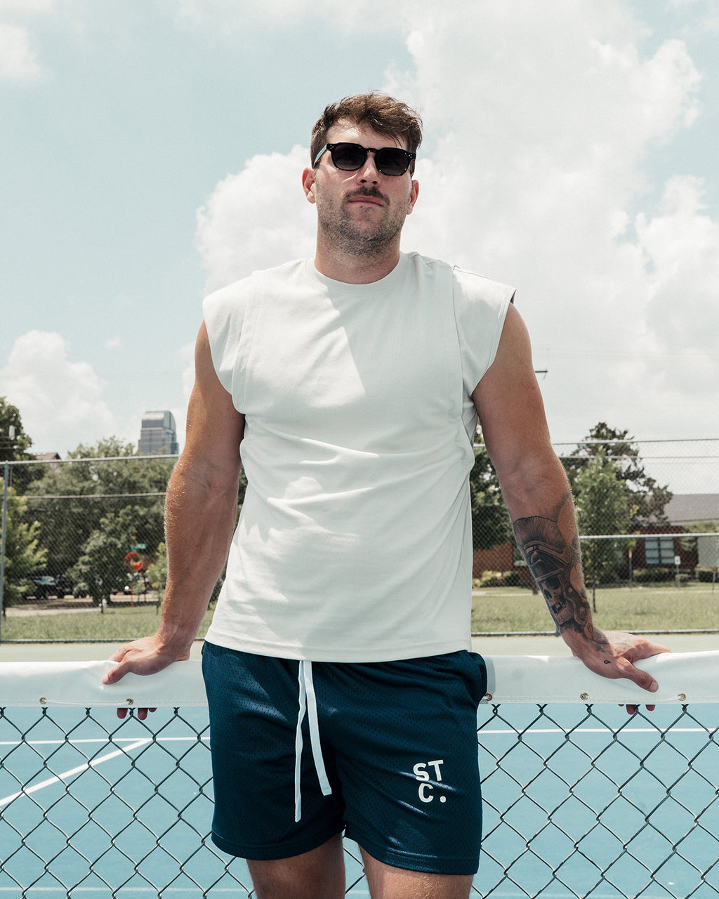 STC. Panel Sleeveless Tee