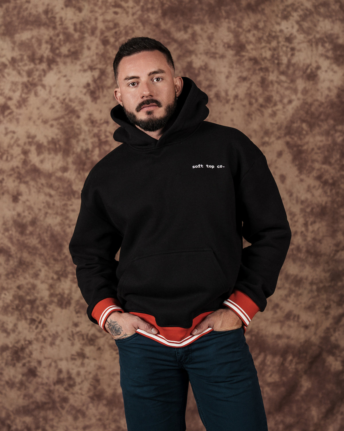 Soft Top Co. Contrast Rib Hoodie