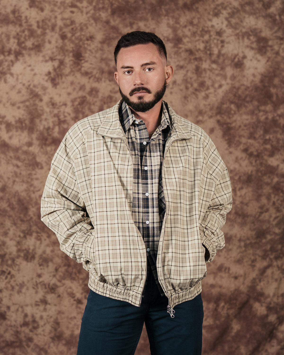 Plaid Track Jacket