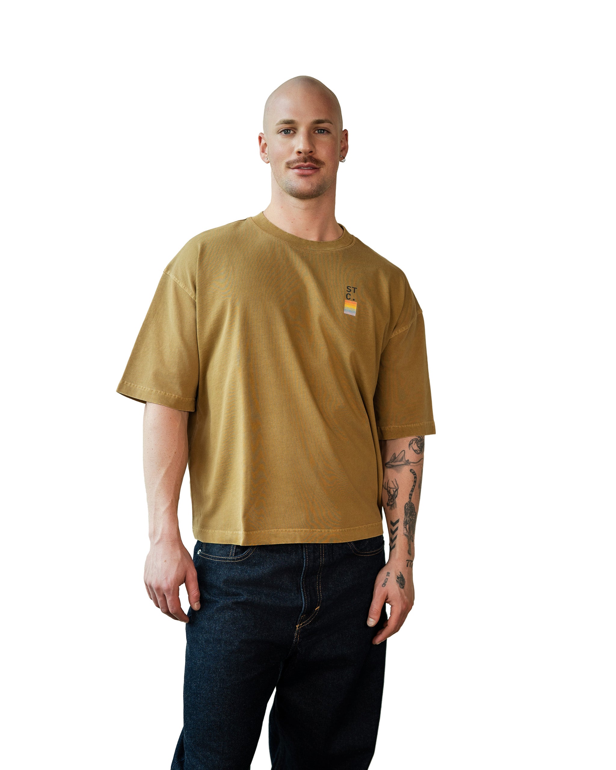 STC. Pride Chest Tee — Vintage Washed Boxy T-Shirt