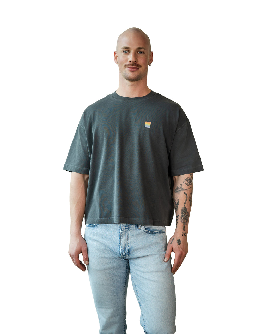 STC. Pride Chest Tee — Vintage Washed Boxy T-Shirt