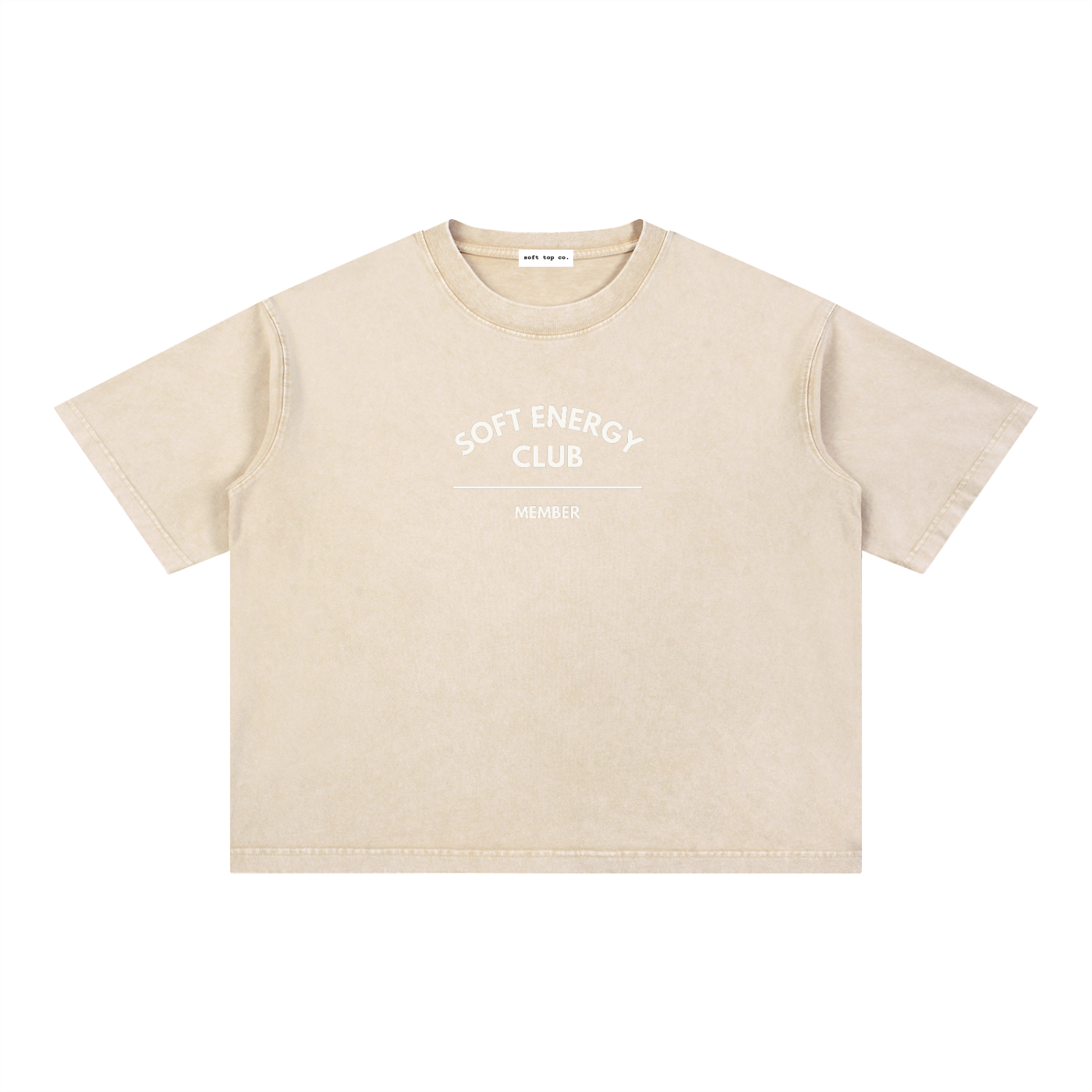 Soft Energy Club — Snow-Washed Boxy Graphic Tee