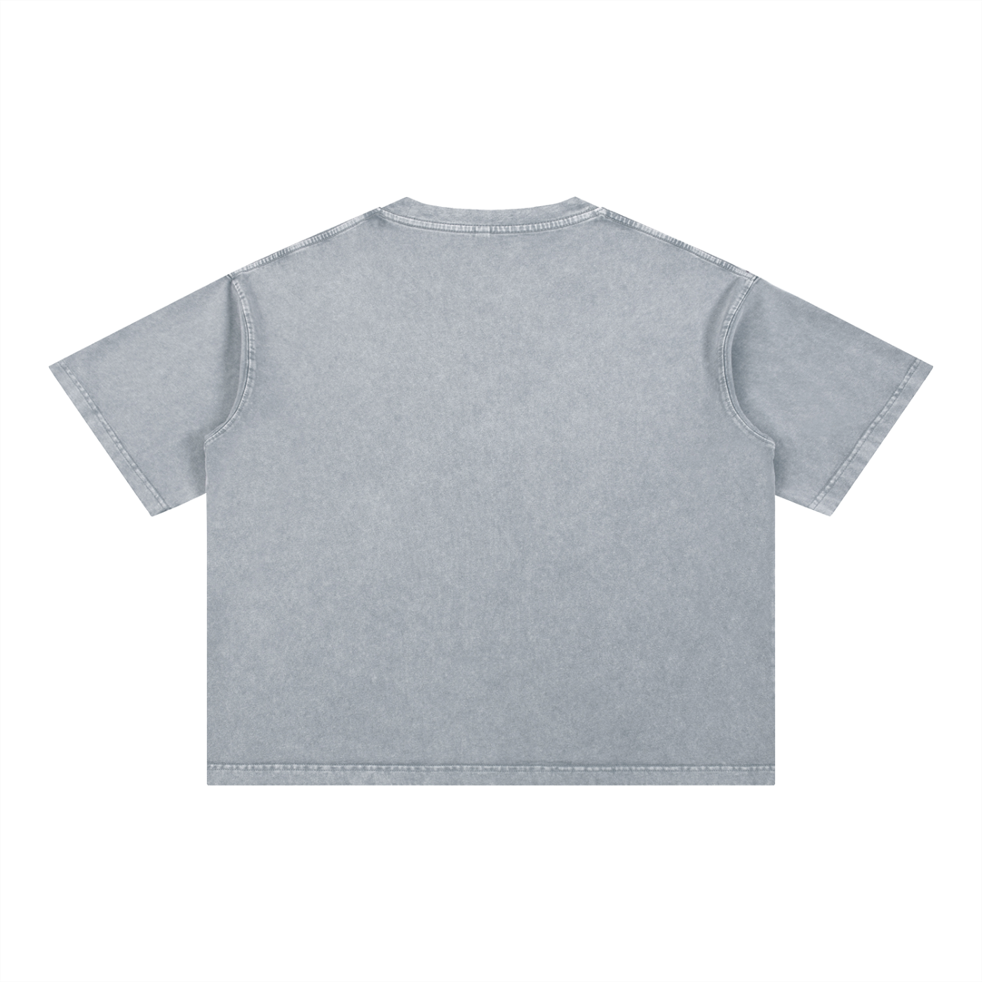 Snow-Washed Boxy Cotton Tee