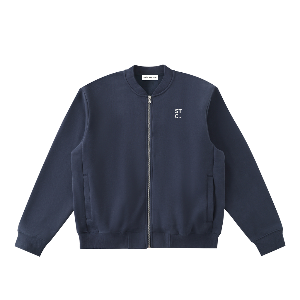 The STC. Structure Varsity Zip Jacket — Navy